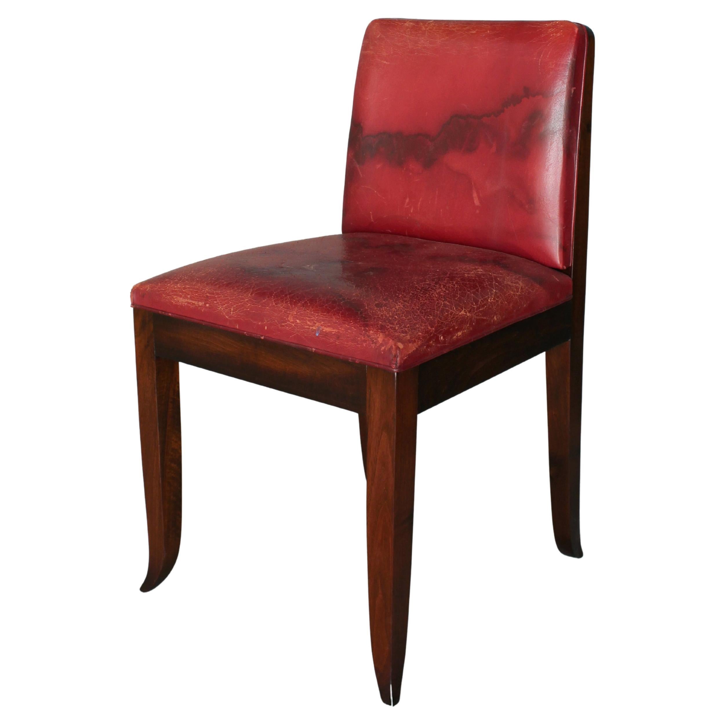 A Fine French Art Deco Mahogany Side Chairs