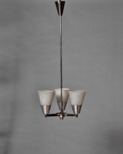 A Fine French Art Deco Modernist Pendant by Schneider