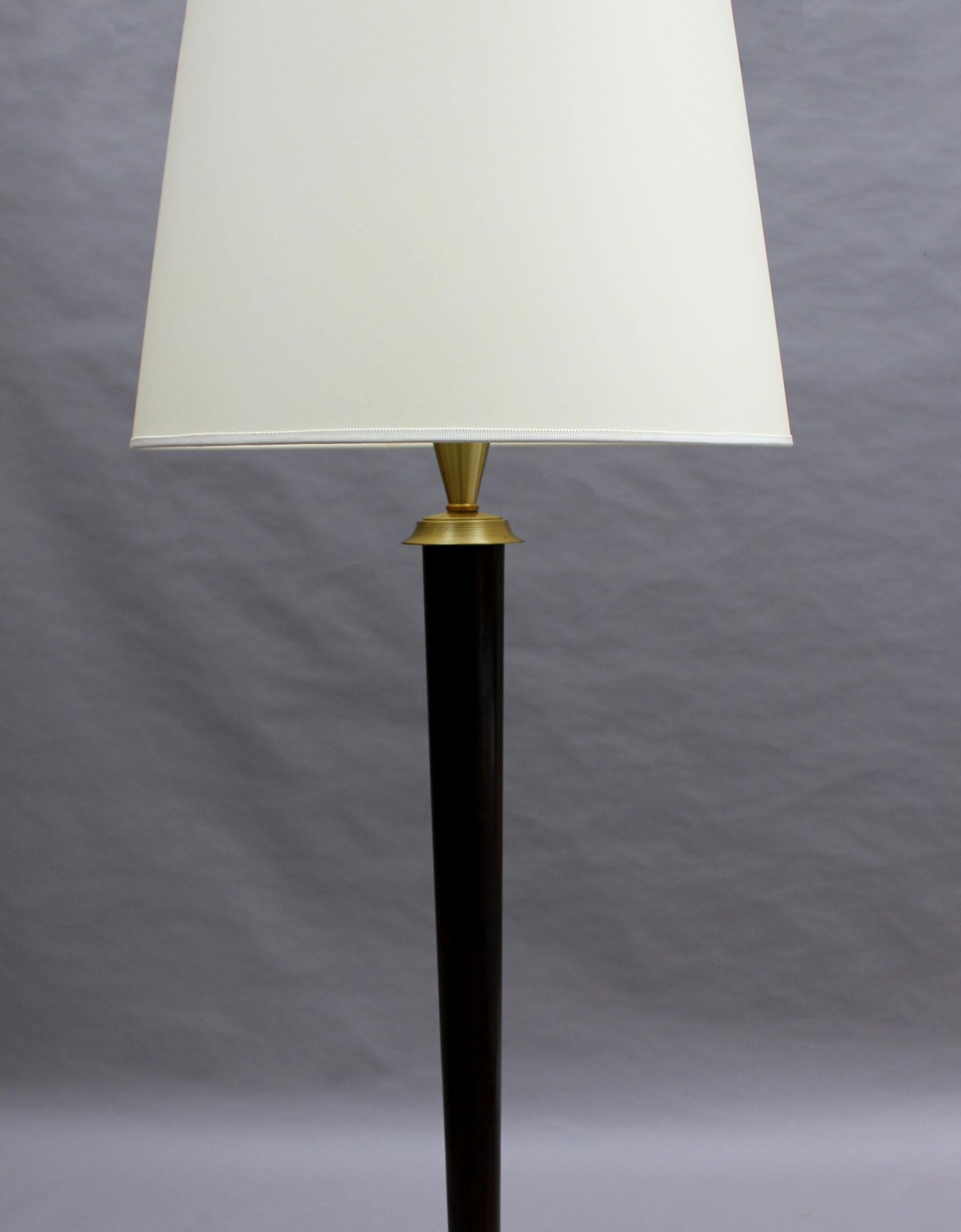 Fine French Art Deco Patinated Brass Floor Lamp 2