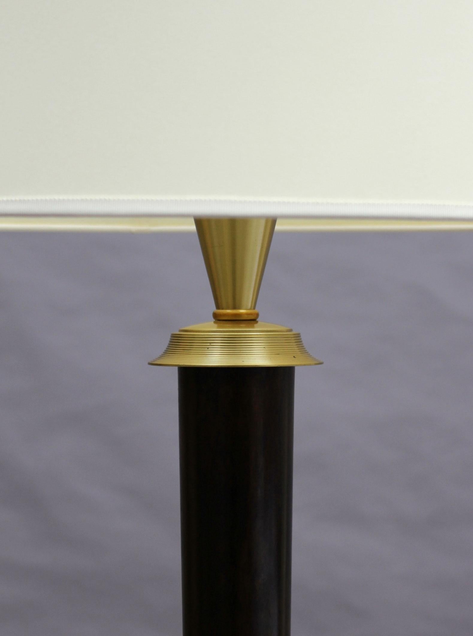 Fine French Art Deco Patinated Brass Floor Lamp 3