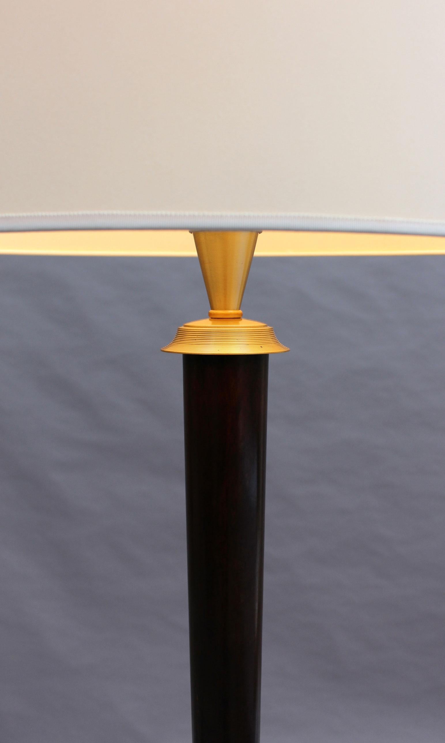 Fine French Art Deco Patinated Brass Floor Lamp 4