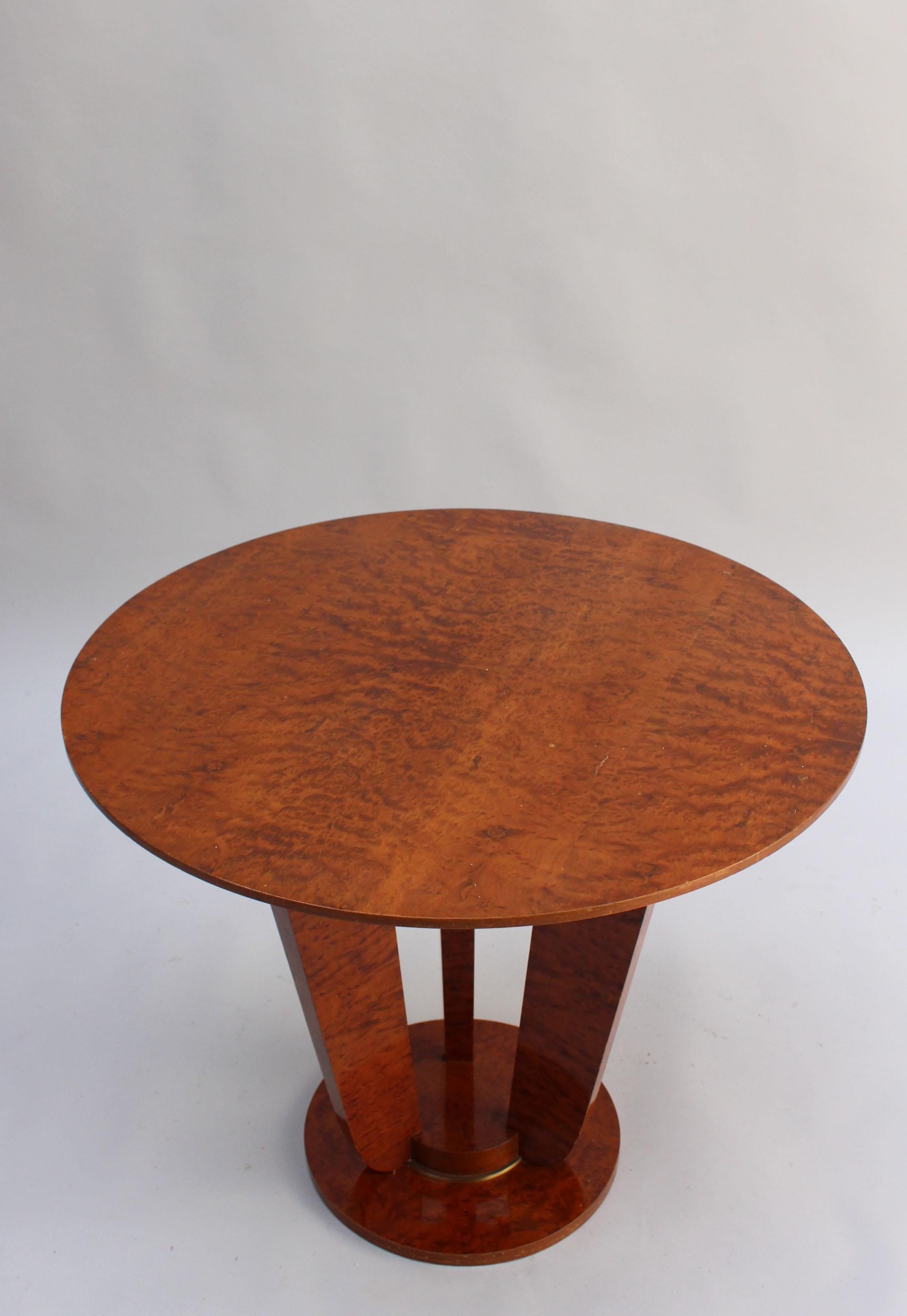 A Fine French Art Deco Sycamore Gueridon For Sale 4