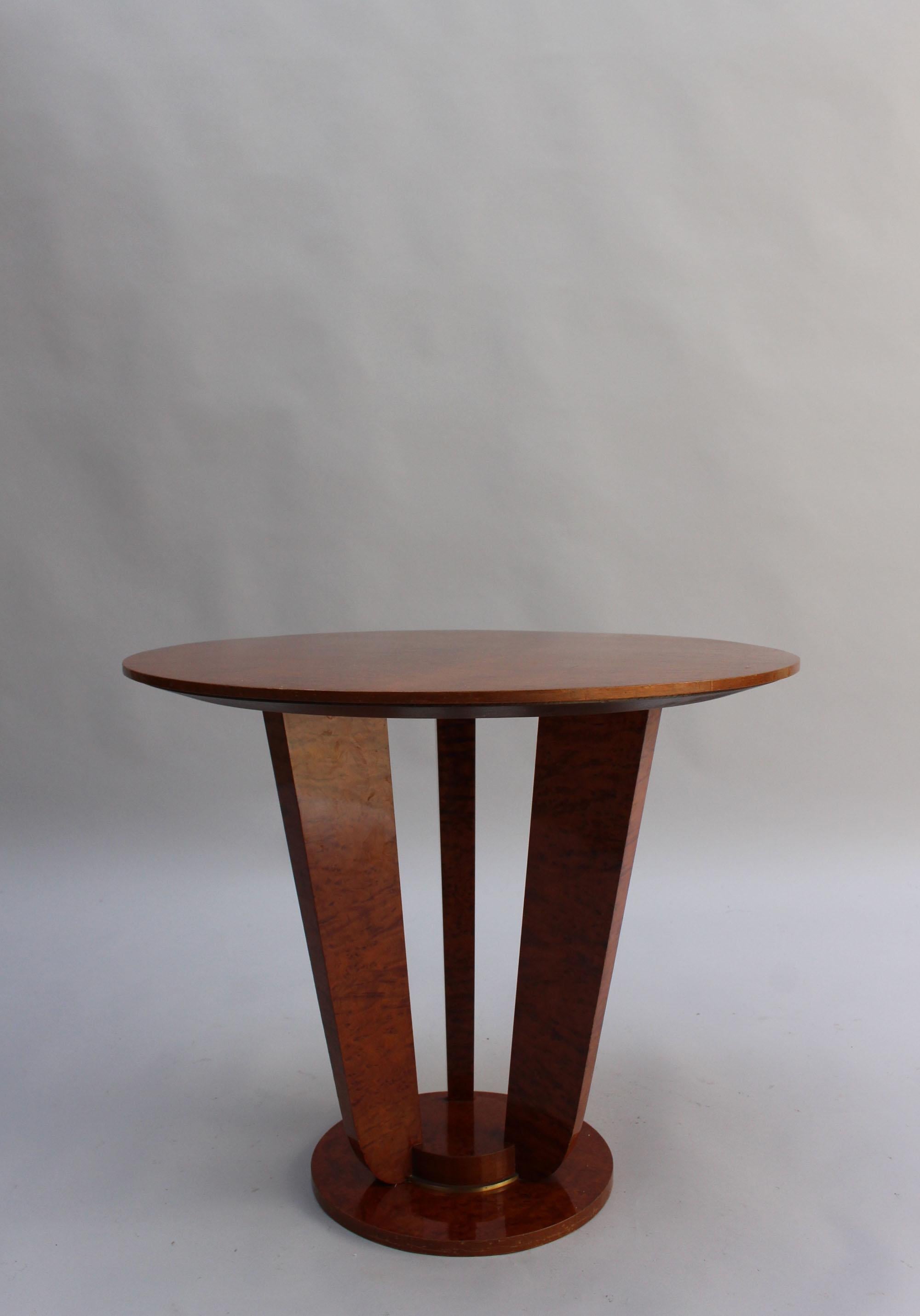 A Fine French Art Deco Sycamore Gueridon For Sale 3