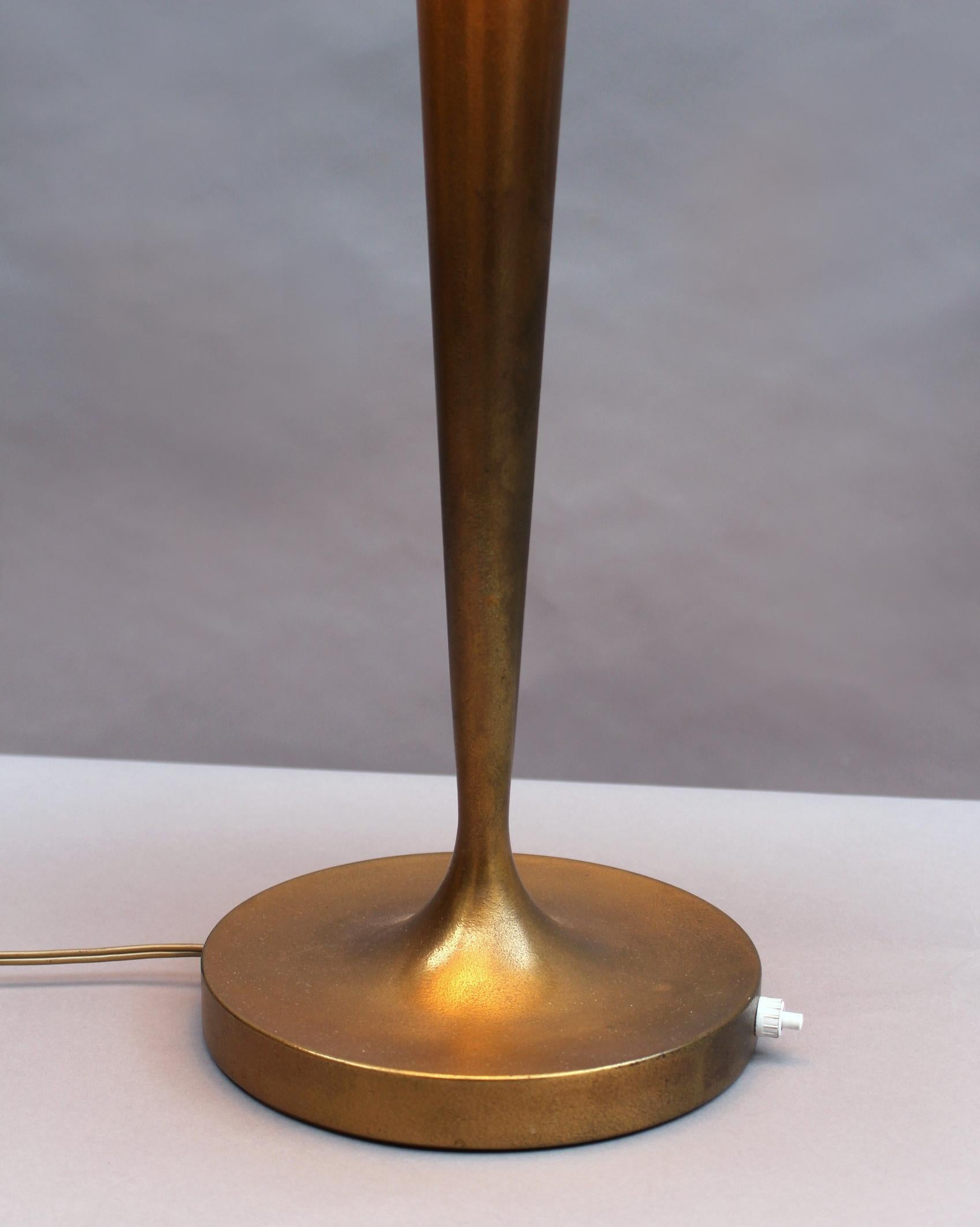 Metal Fine French Art Deco Table Lamp by Jean Perzel For Sale