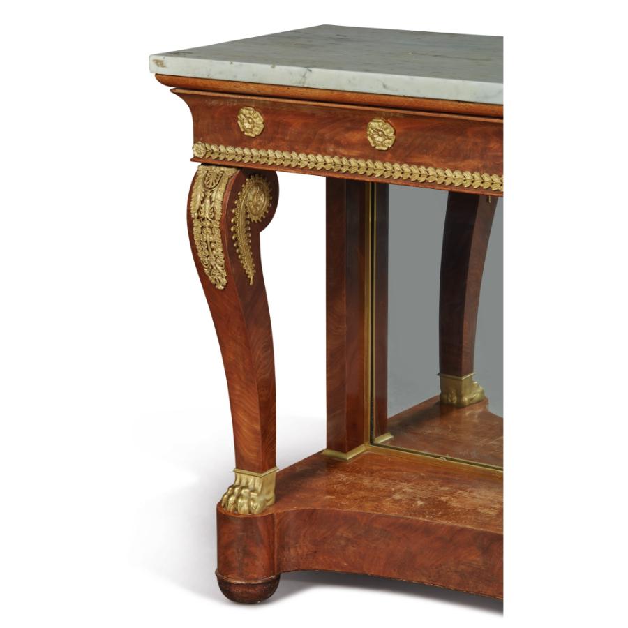 Fine Russian Empire Ormolu-Mounted Mahogany Console Table, Circa 1815 5