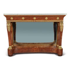 Fine Russian Empire Ormolu-Mounted Mahogany Console Table, Circa 1815