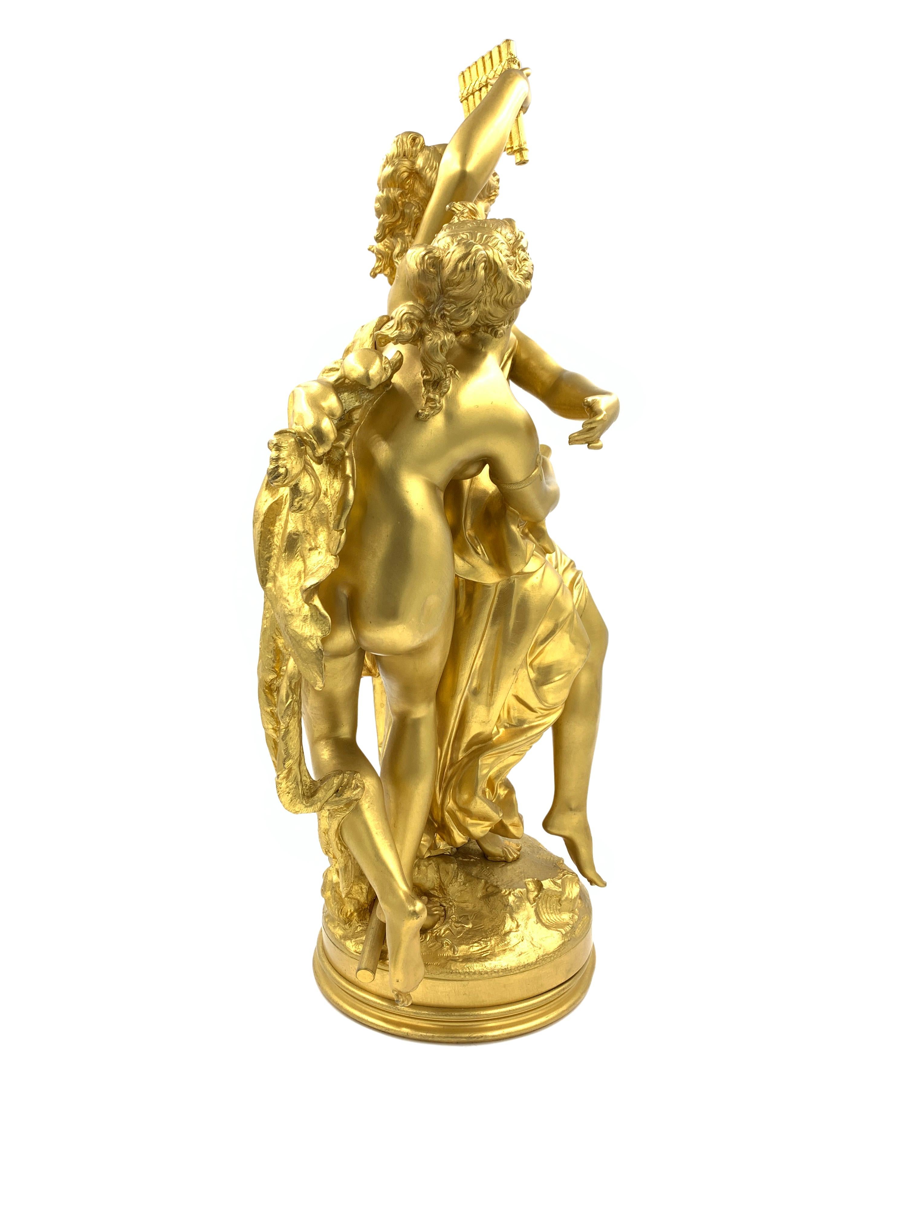 Fine French Gilt Bronze Bacchic Figural Group 3