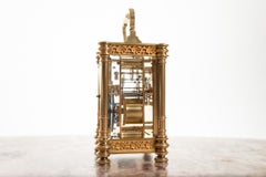 Fine French Late 19th Century 8 Day Striking Brass Cased Carriage Clock