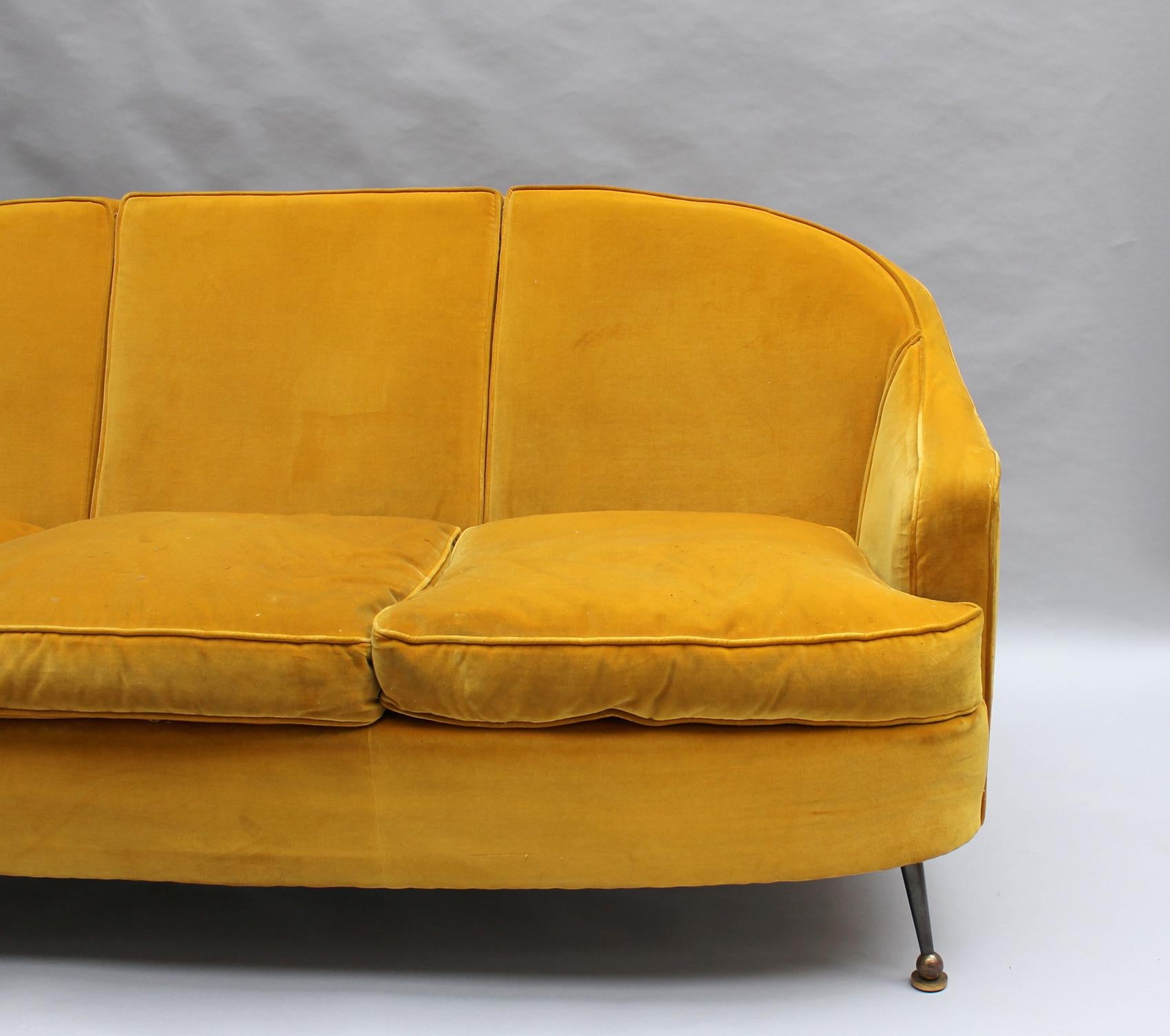 Mid-Century Modern Fine French Mid-Century Sofa by Leleu