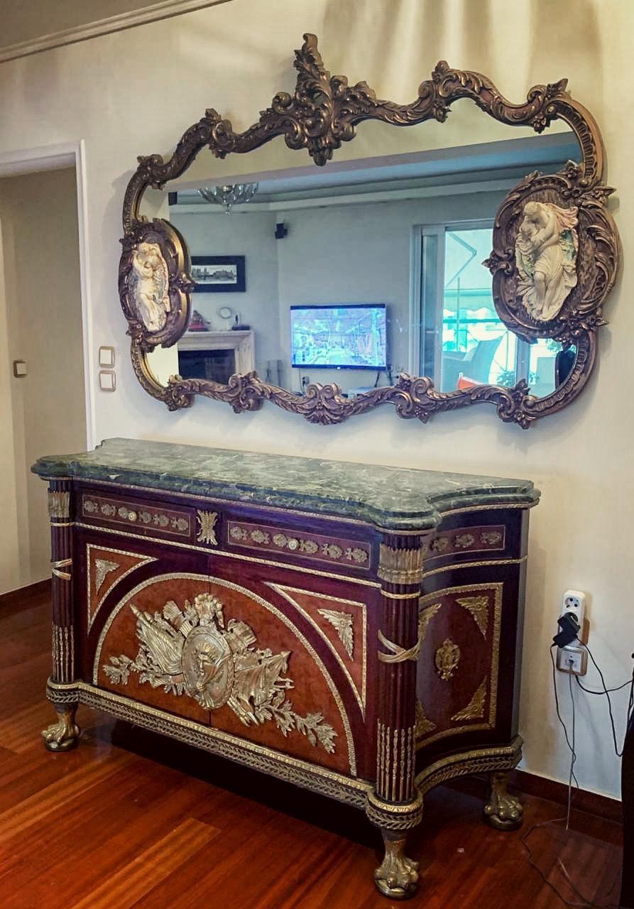 Fine French Ormolu-Mounted Commode a Vantaux with a Mirror, Late 19th Century 2