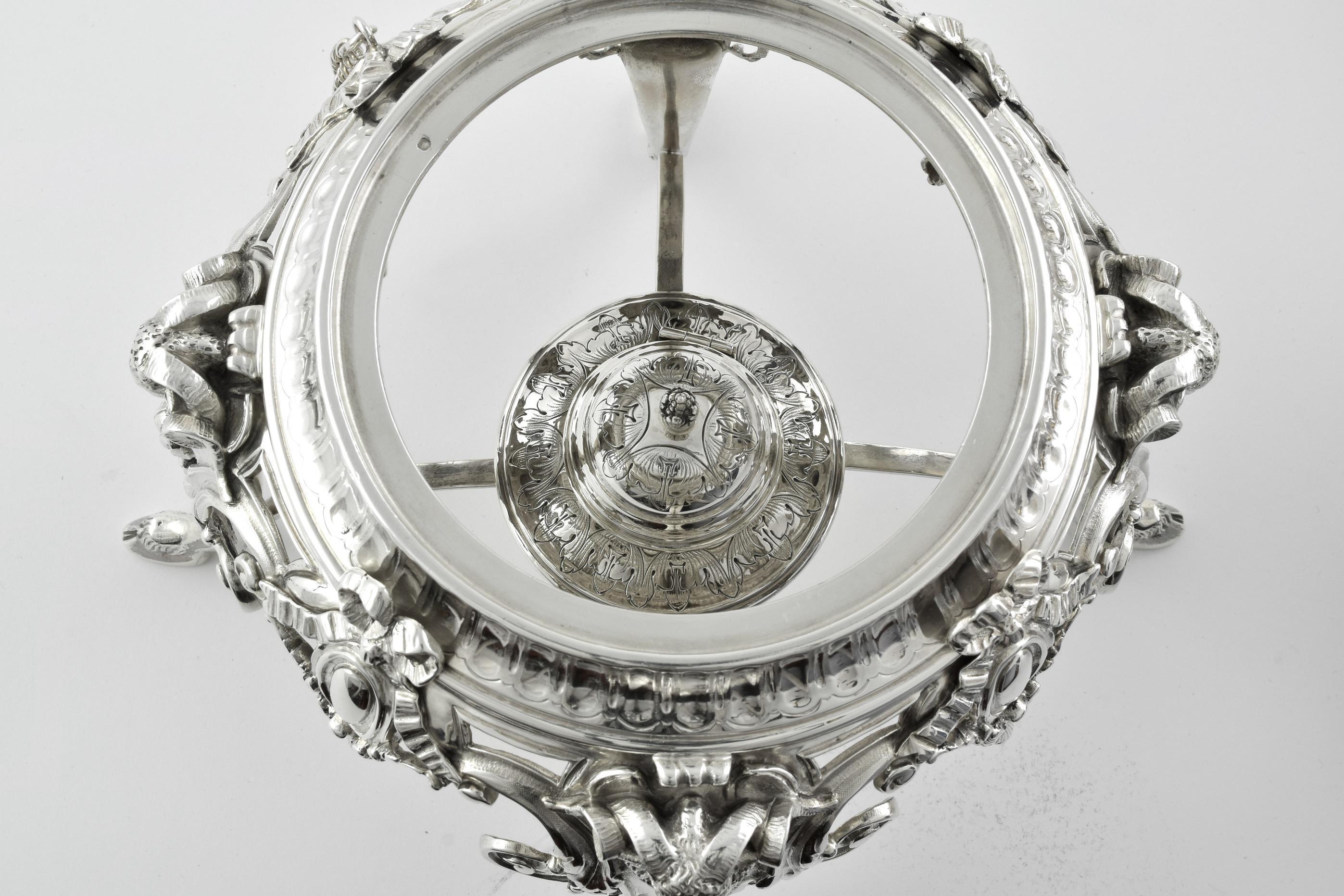 A Fine French Six Piece Silver Tea Set For Sale 8