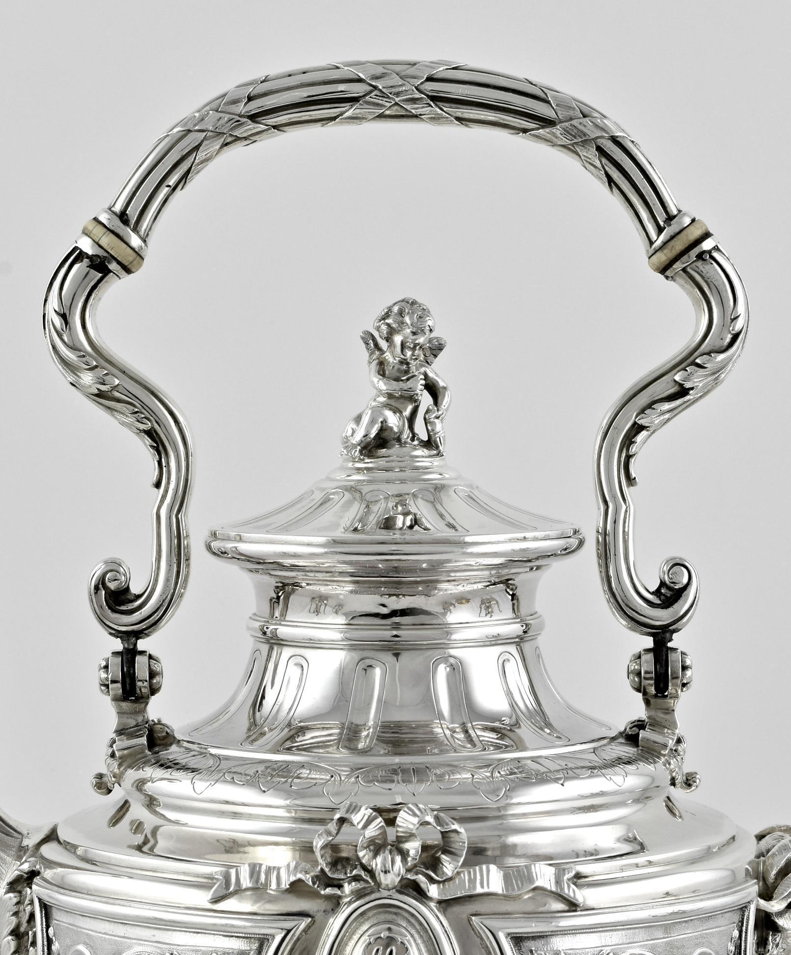 A Fine French Six Piece Silver Tea Set In Good Condition For Sale In London, GB