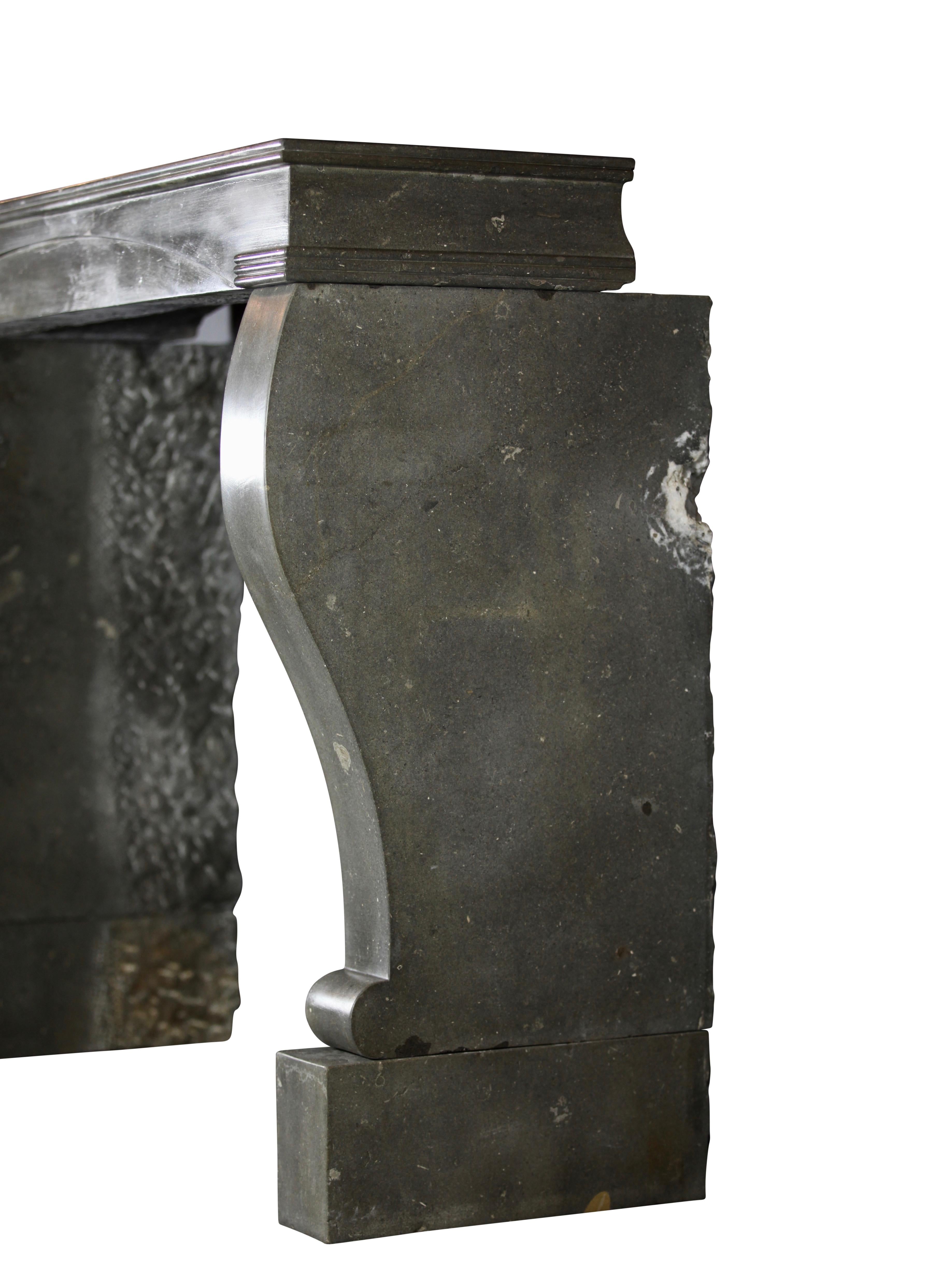 Fino Revestimiento de Chimenea Francesa Vintage Pequeña para un Interior Chique y Atemporal en Excelente estado para la venta en Beervelde, BE