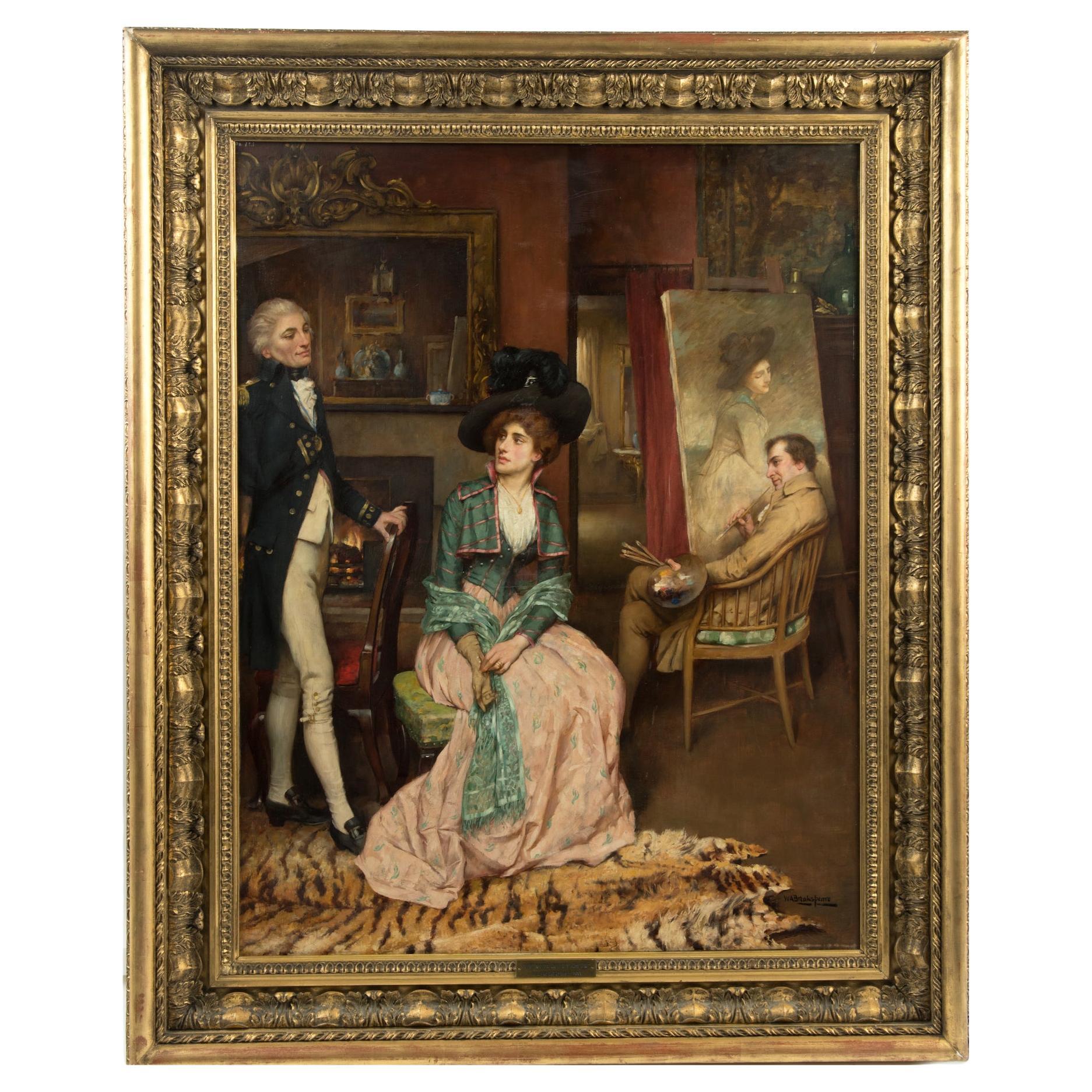 Fine Genre Oil Painting by William Arthur Breakspeare Depicting the Fictional For Sale