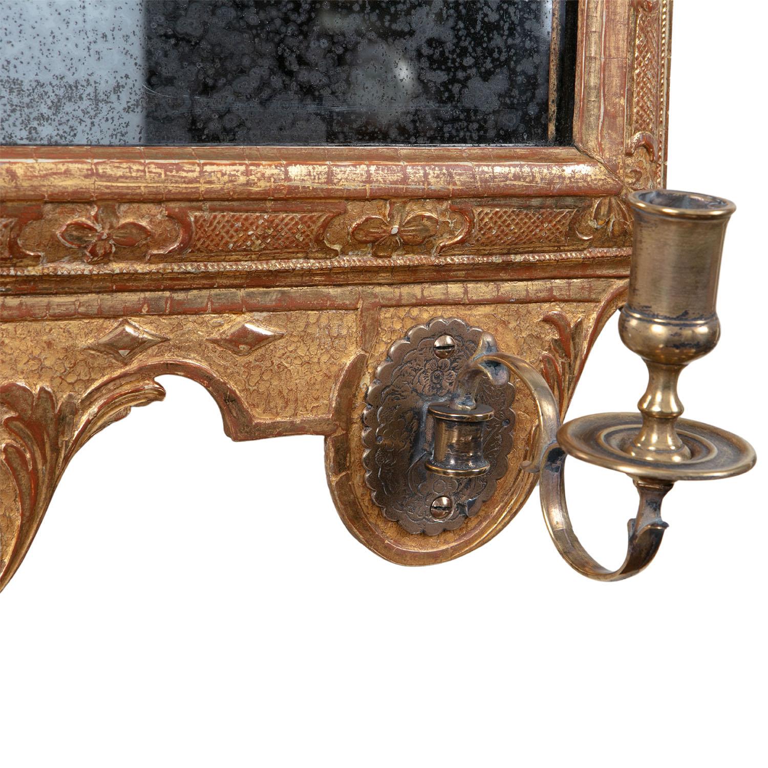 Miroir de Girandole en vermeil de George I Excellent état - En vente à Reepham, GB