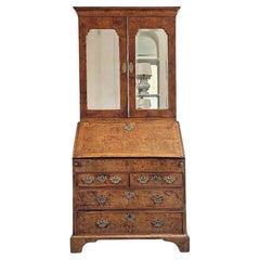 A Fine George II English Walnut Bureau Bookcase