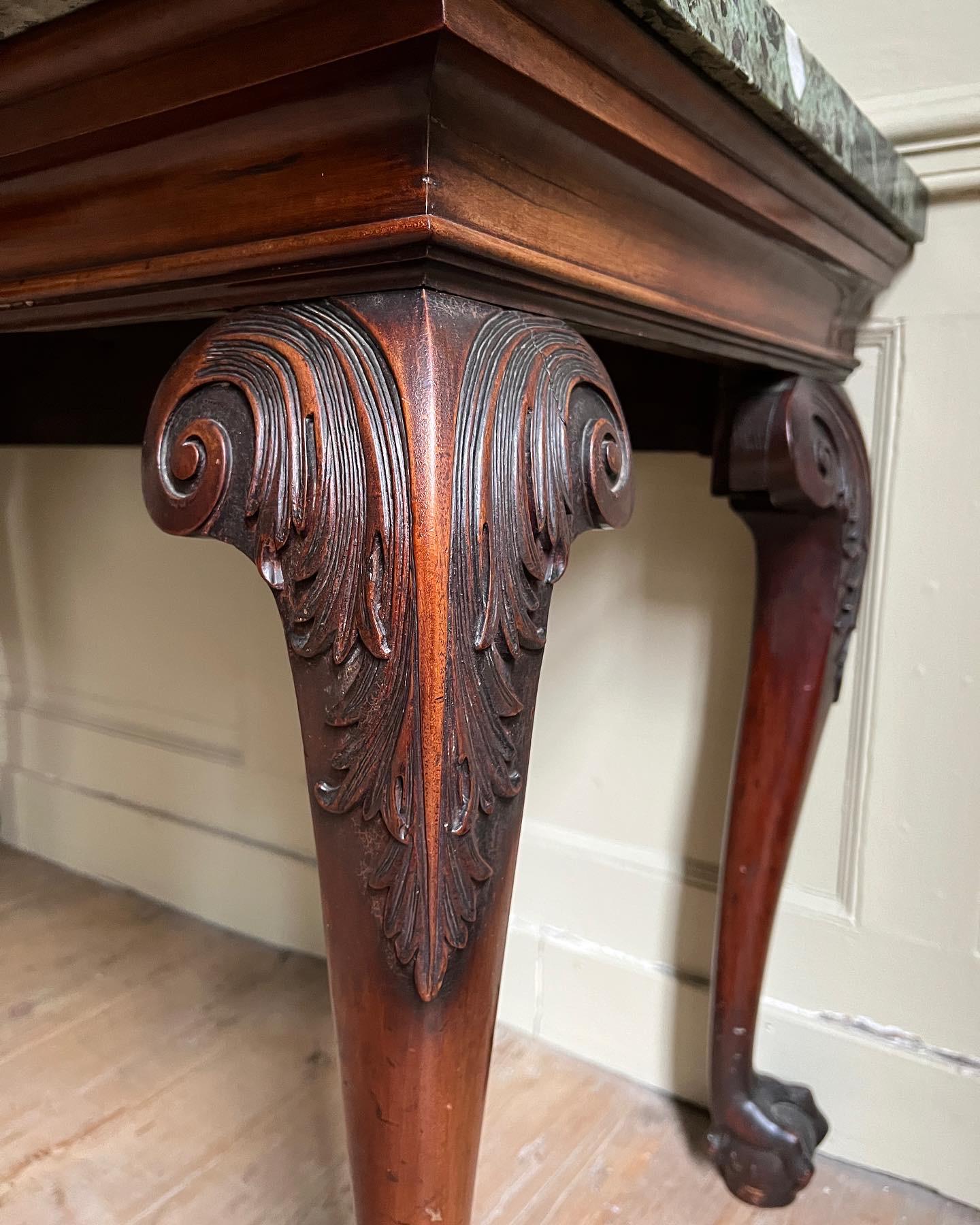 18th Century Fine George II Mahogany Marble Top Serving Table, C.1740