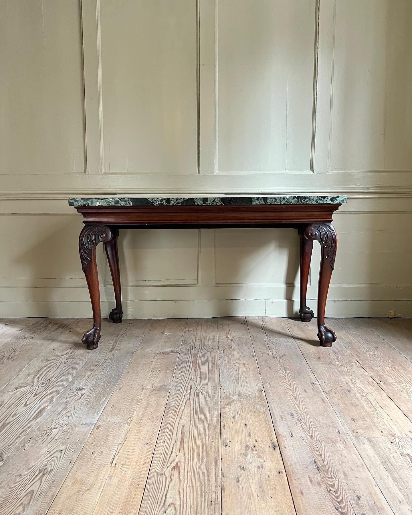Fine George II Mahogany Marble Top Serving Table, C.1740 1
