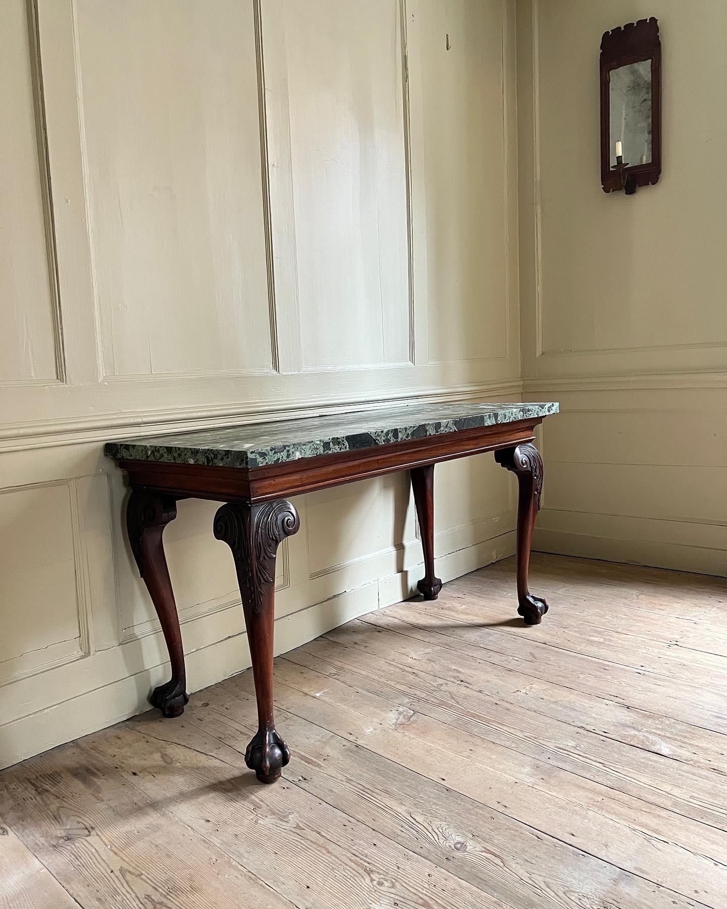 Fine George II Mahogany Marble Top Serving Table, C.1740 2