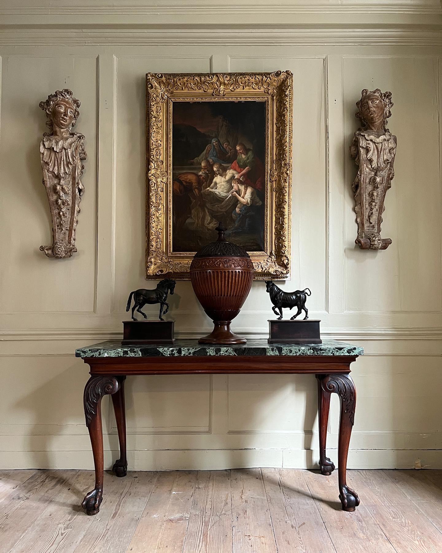Fine George II Mahogany Marble Top Serving Table, C.1740 3