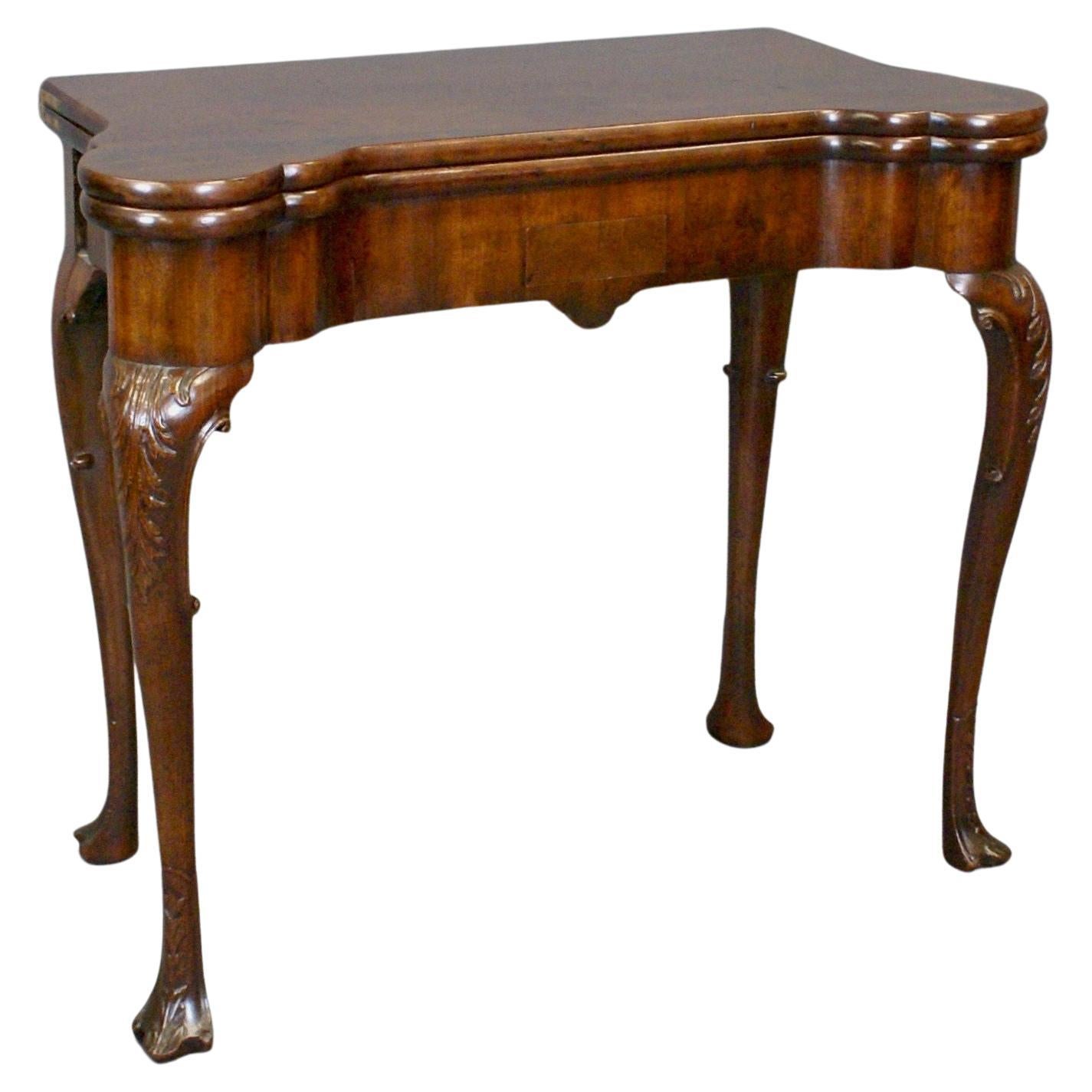 Fine George II Period Mahogany Carved Cabriole Leg Tea Table