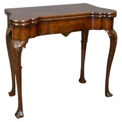 Fine George II Period Mahogany Carved Cabriole Leg Tea Table