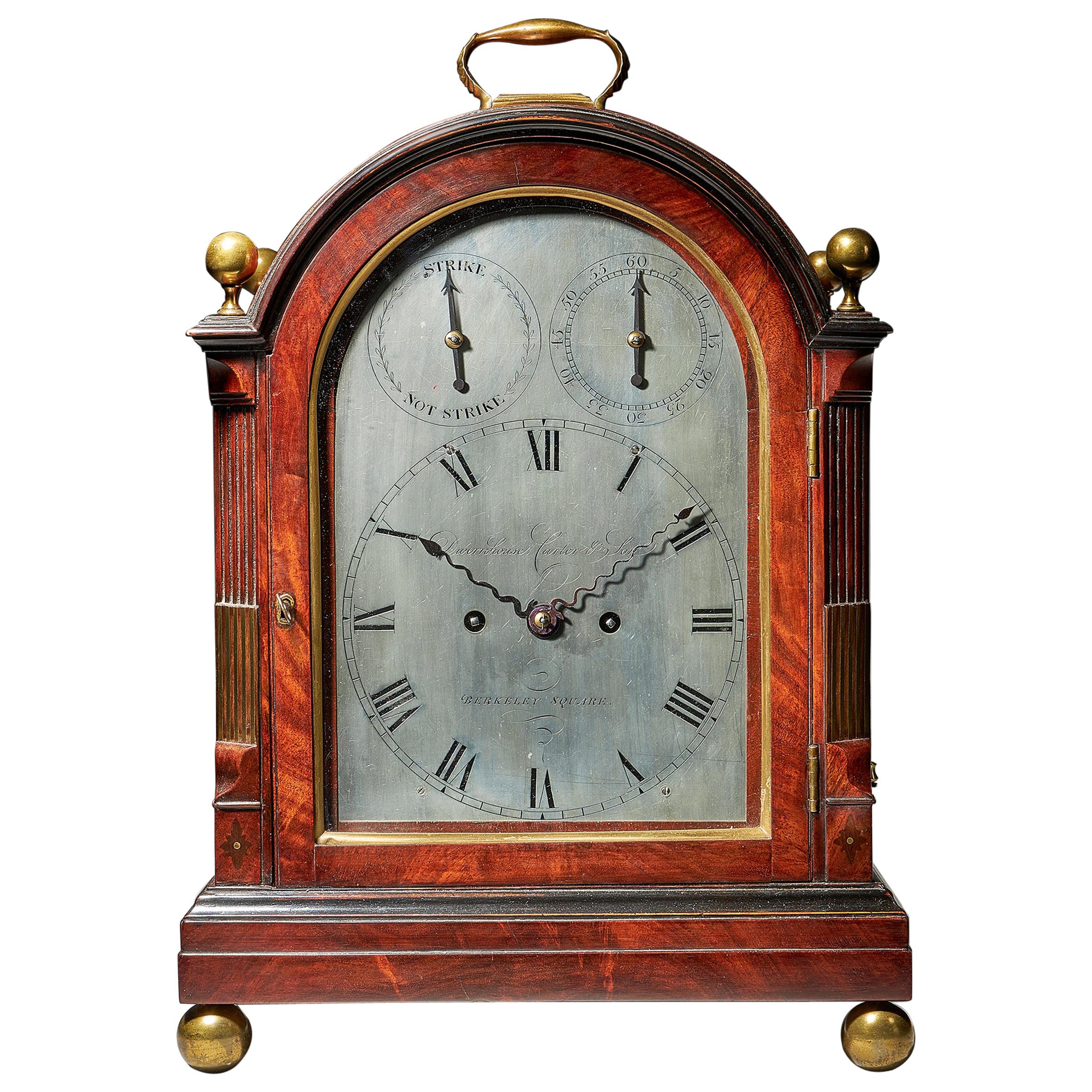 Fine George III Eight-Day Striking Mahogany Bracket Clock with Trip Repeat