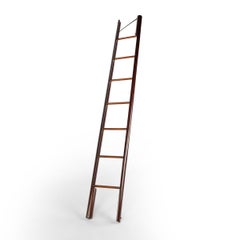 A fine George III mahogany pole ladder