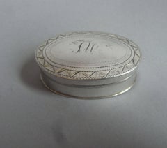 Fine George III Patch Box Made in Birmingham in 1801 by Joseph Taylor