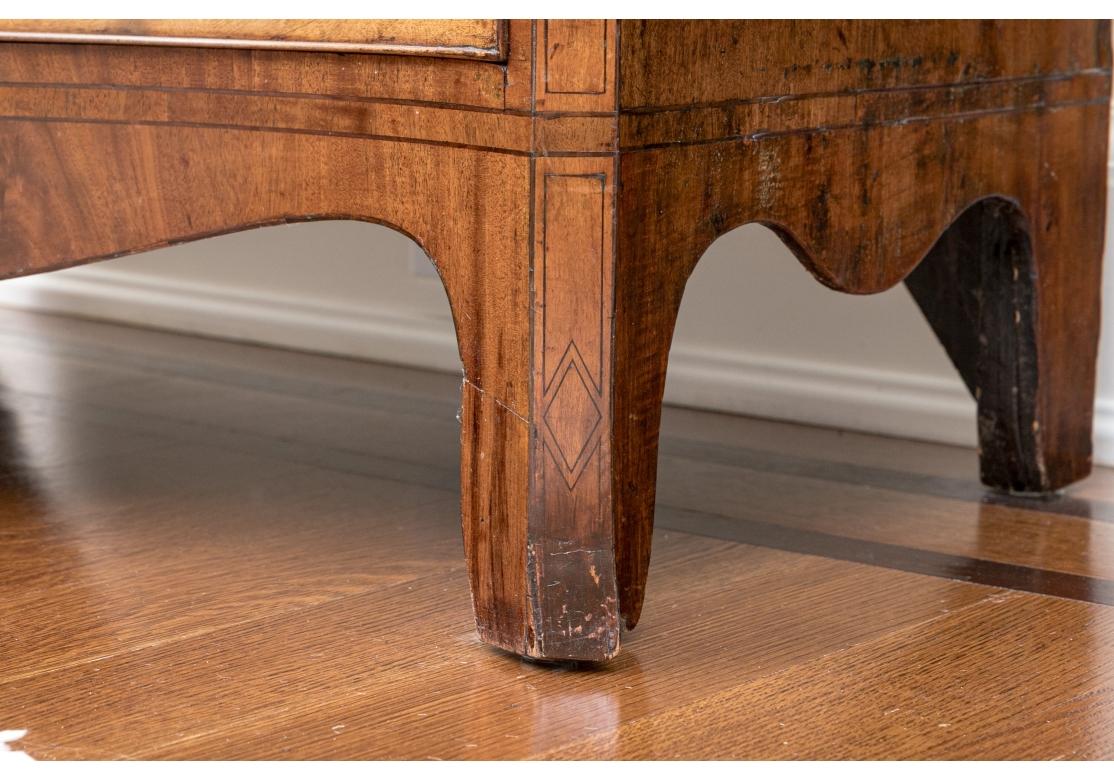 English A Fine George III Serpentine Chest For Sale