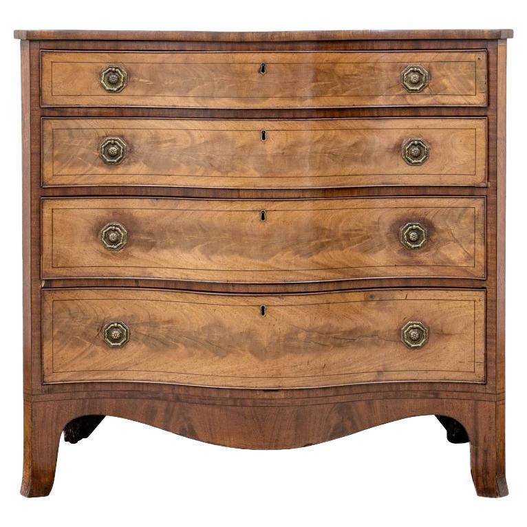 A Fine George III Serpentine Chest For Sale