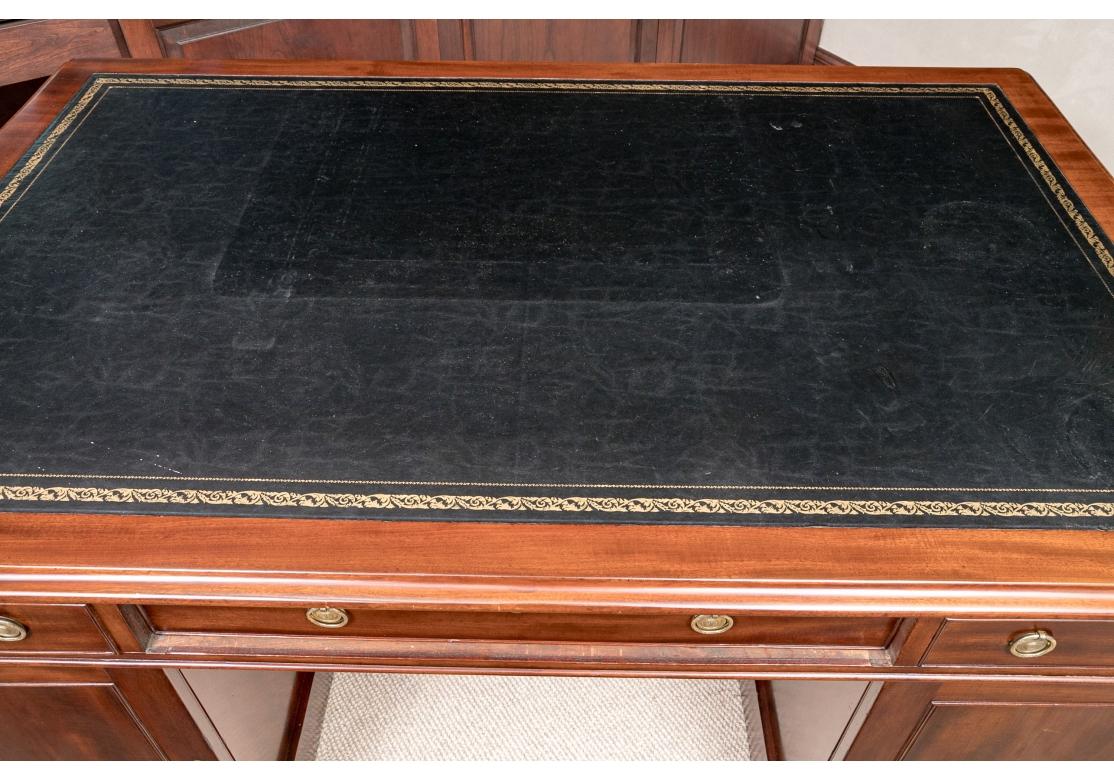 A Fine George III Style Mahogany Partners Desk For Sale 1