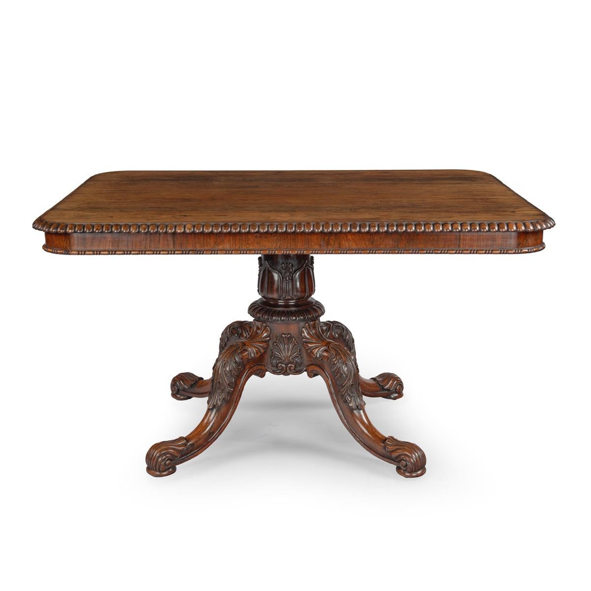 English A Fine George IV Period Breakfast Table, Stamped by Maker Gillows of Lancaster For Sale
