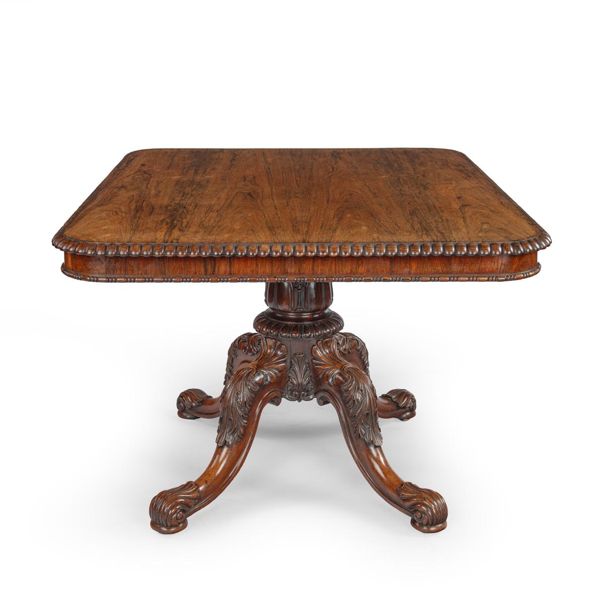 A Fine George IV Period Breakfast Table, Stamped by Maker Gillows of Lancaster In Good Condition For Sale In Lymington, Hampshire