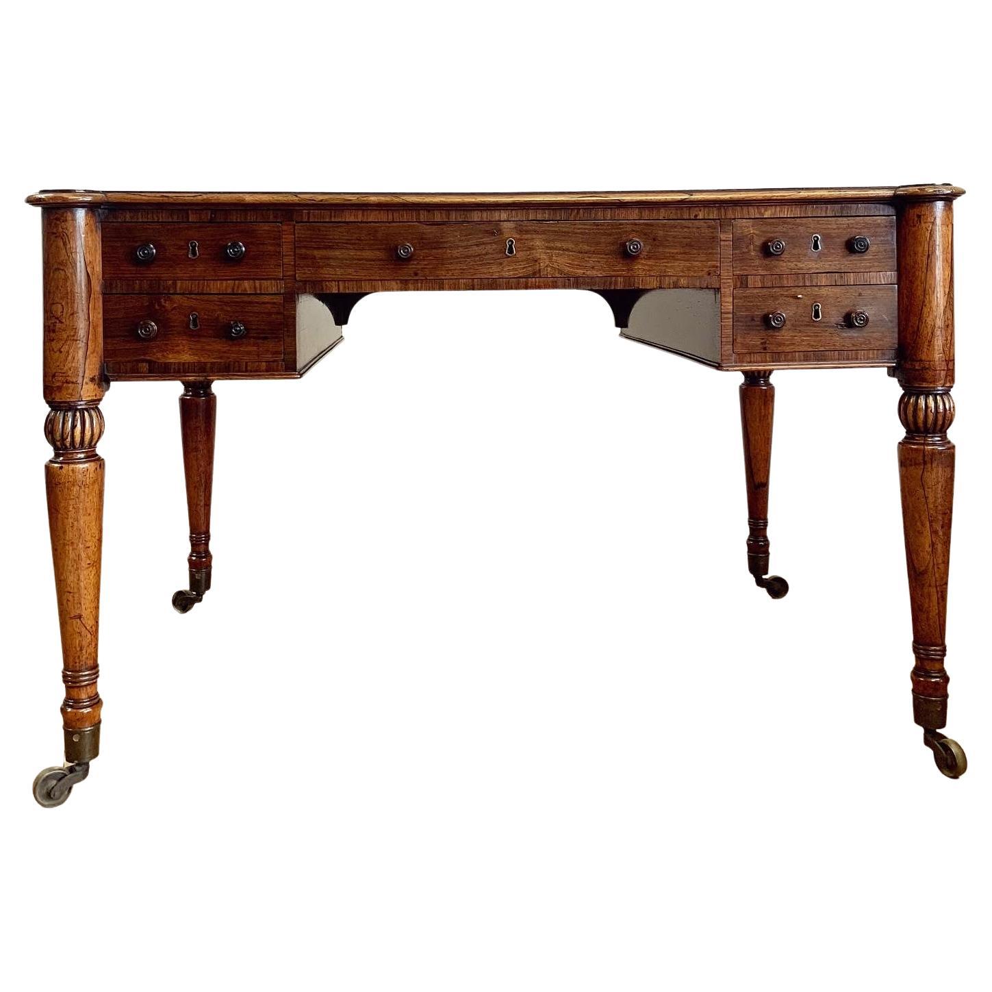 Fine George IV Coromandel Freestanding Desk For Sale