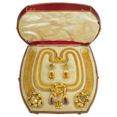 Fine Georgian Citrine and Gold Parure