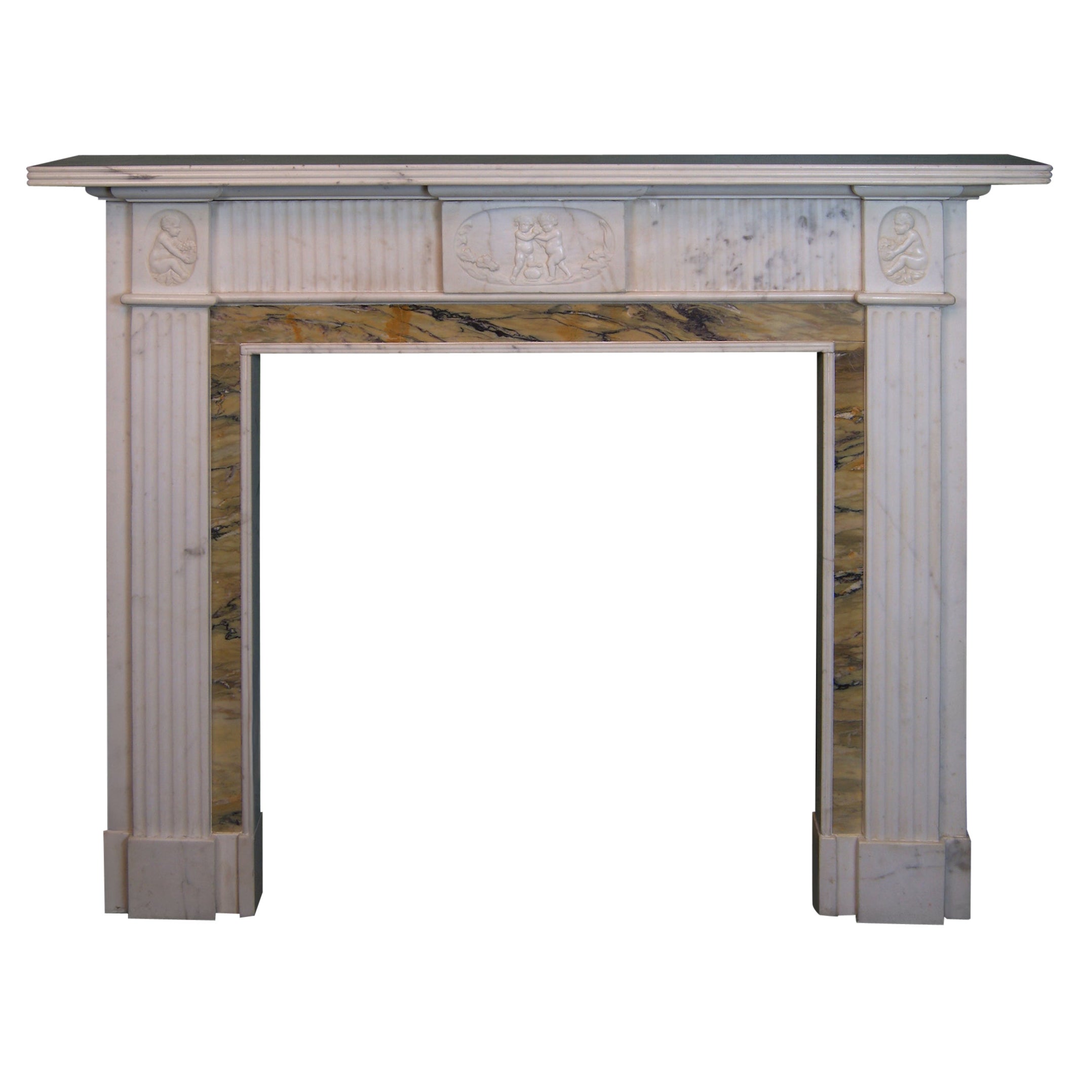 A Fine Georgian Revival English Marble Chimneypiece