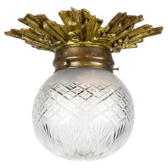 A Fine Gilt Bronze & Cut Glass Globe