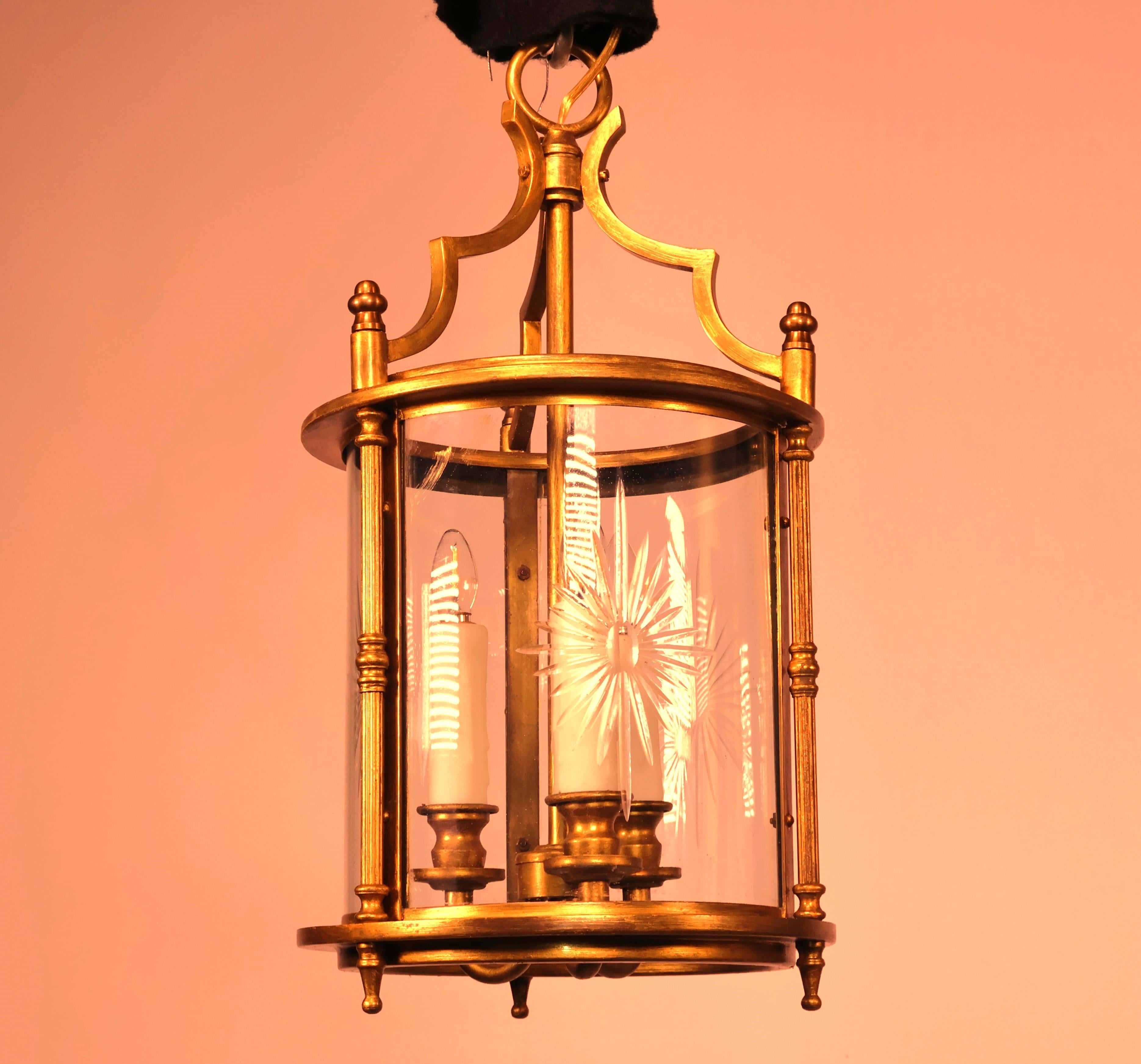 A Fine Gilt Bronze Cylindrical Lantern 9