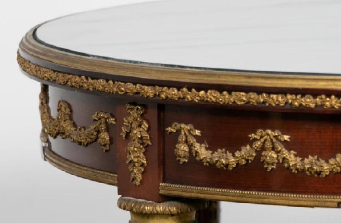 Louis XVI Fine Gilt Bronze Mounted Table with Lapis Lazuli Top For Sale