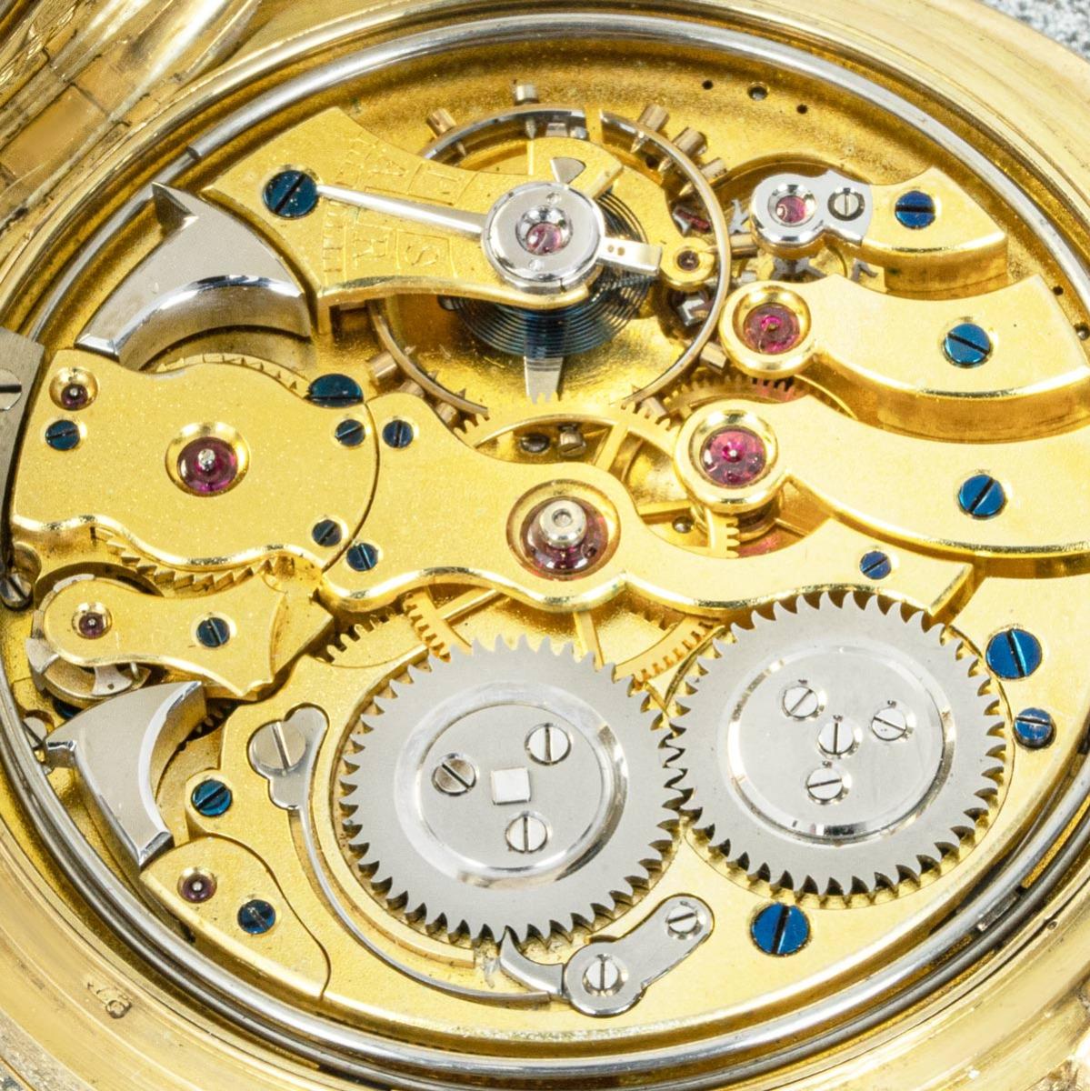 A Fine Gold Minute Repeater Full Hunter Pocket Watch C1919 For Sale 1