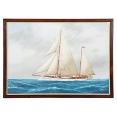 A Fine Gouache of Alan S. Butler’s Ketch Sylvia, c.1926, by Luca Papaluca