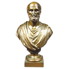 Eine feine Grand Tour Bronzebüste eines griechischen Philosophen, nach Mathurin Moreau
