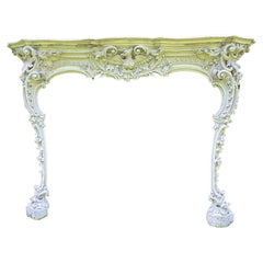 A fine hand carved 19th Century fireplace