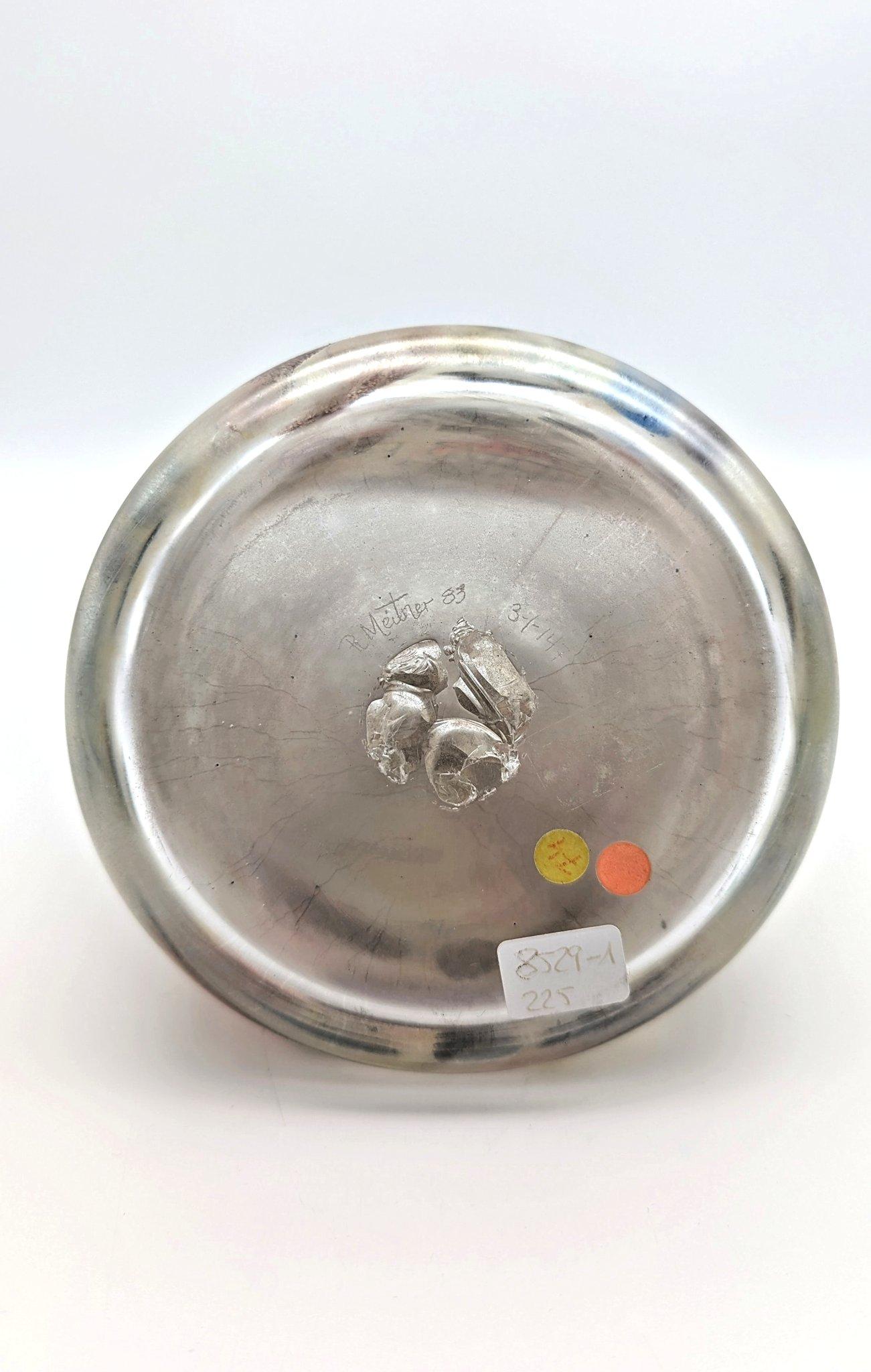 Mordenzato Un pregiato vaso in vetro da studio dipinto a mano da Richard Meitner, realizzato nel 1983. in vendita