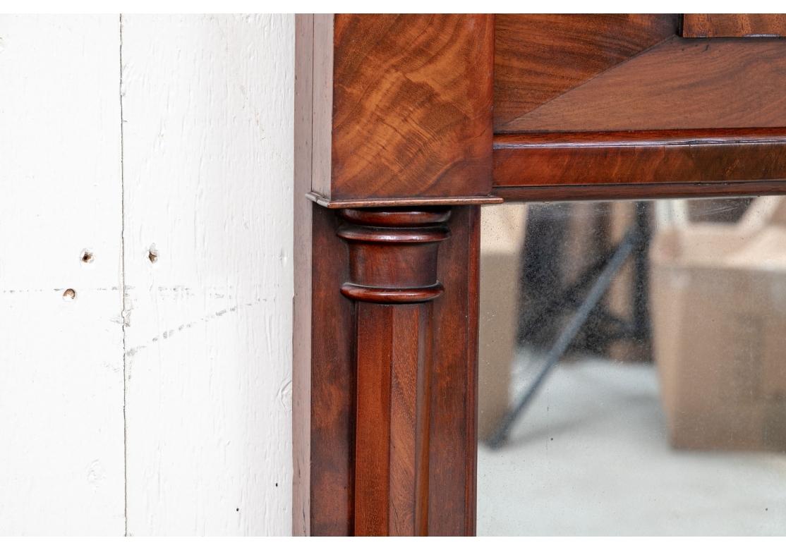 A Fine Highly Figured Federal Style Pier Mirror In Fair Condition For Sale In Bridgeport, CT