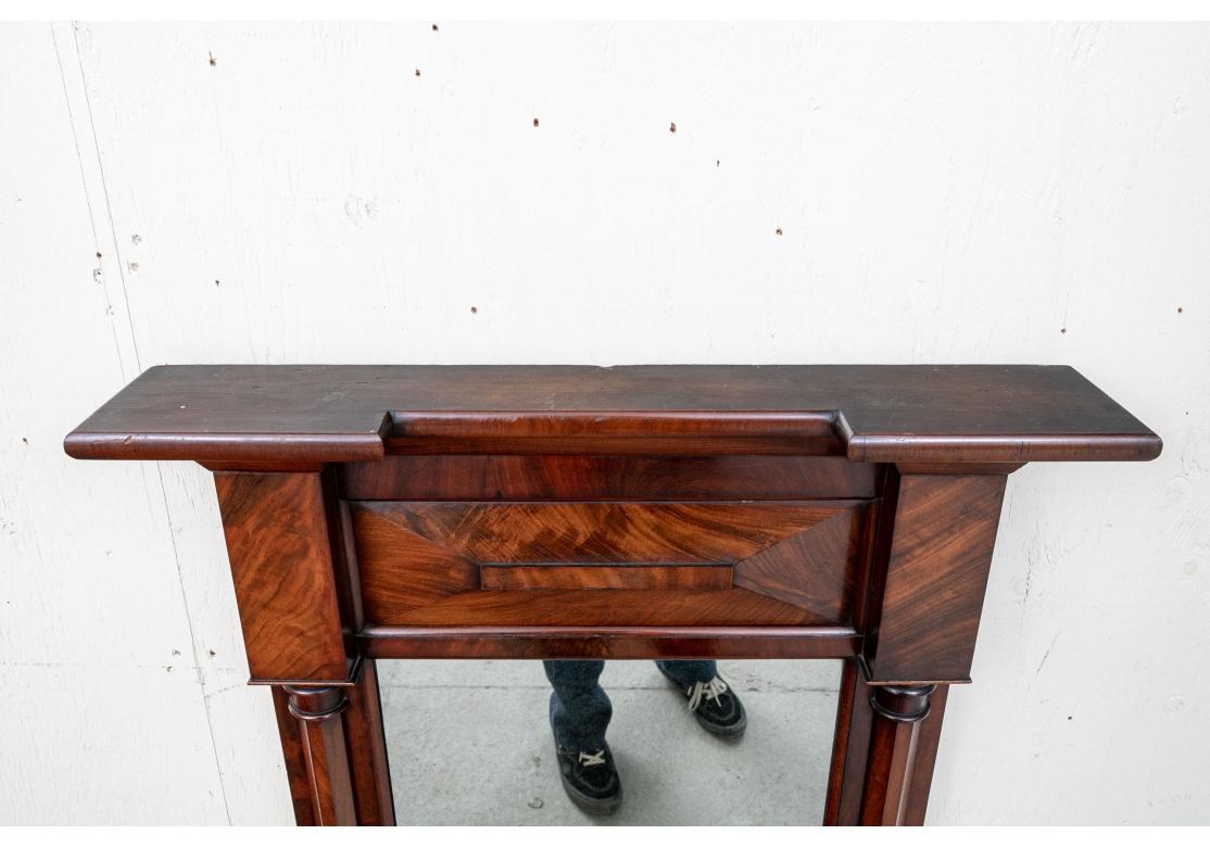 19th Century A Fine Highly Figured Federal Style Pier Mirror For Sale