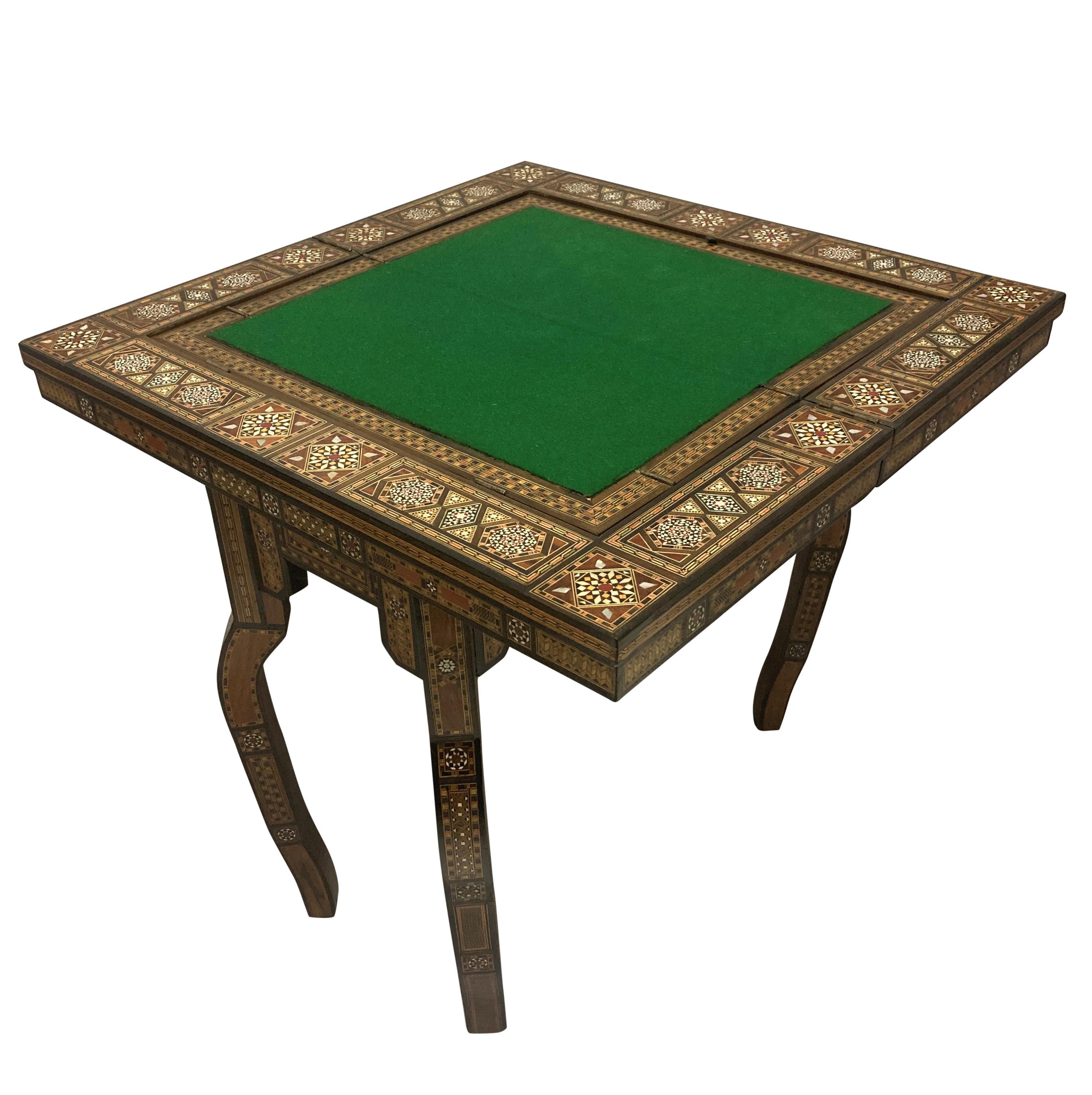 Fine Inlaid Moorish Games Table 3