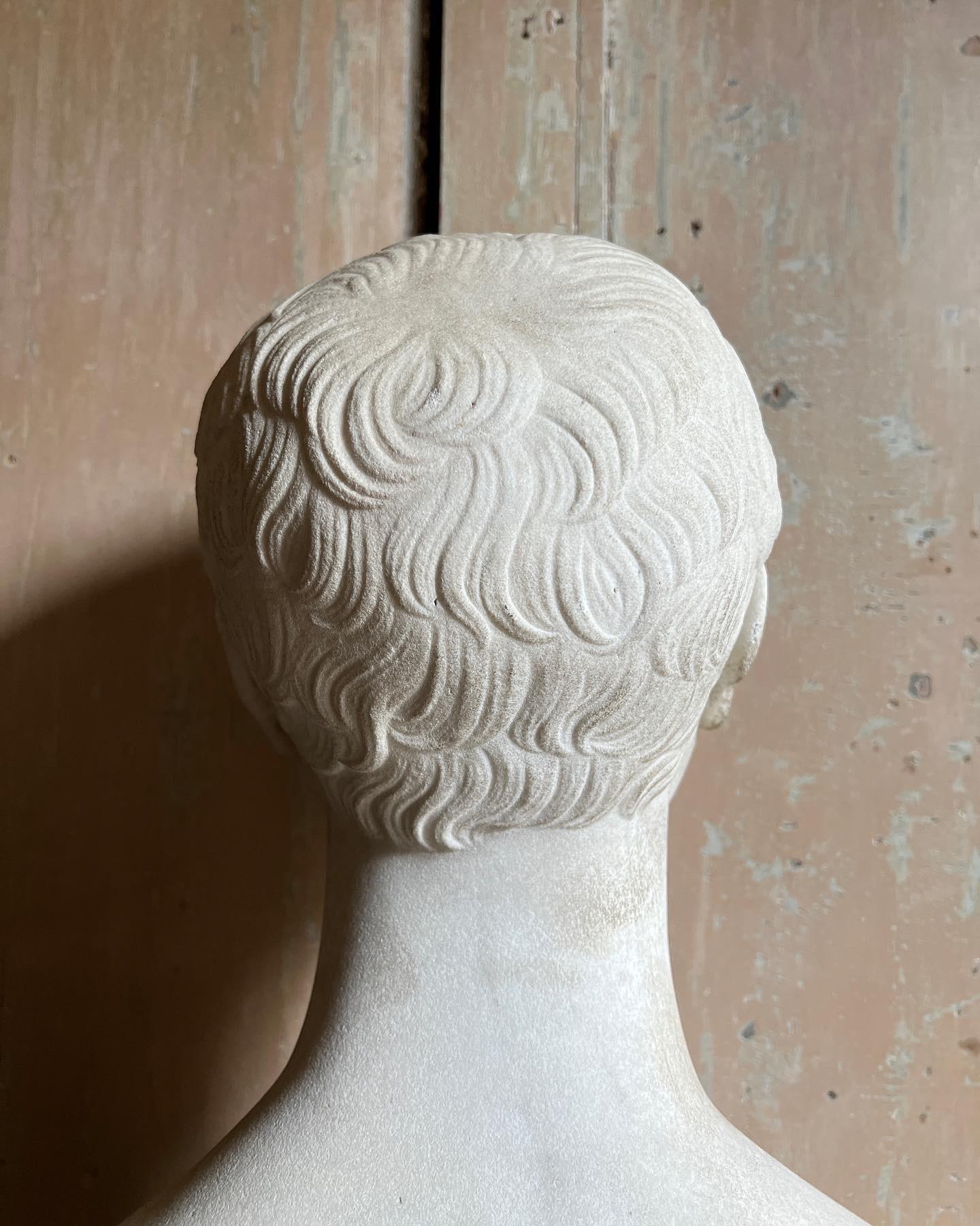 Early 19th Century Fine Italian Marble Portrait Bust of a Gentleman, Signed & Dated c.1823
