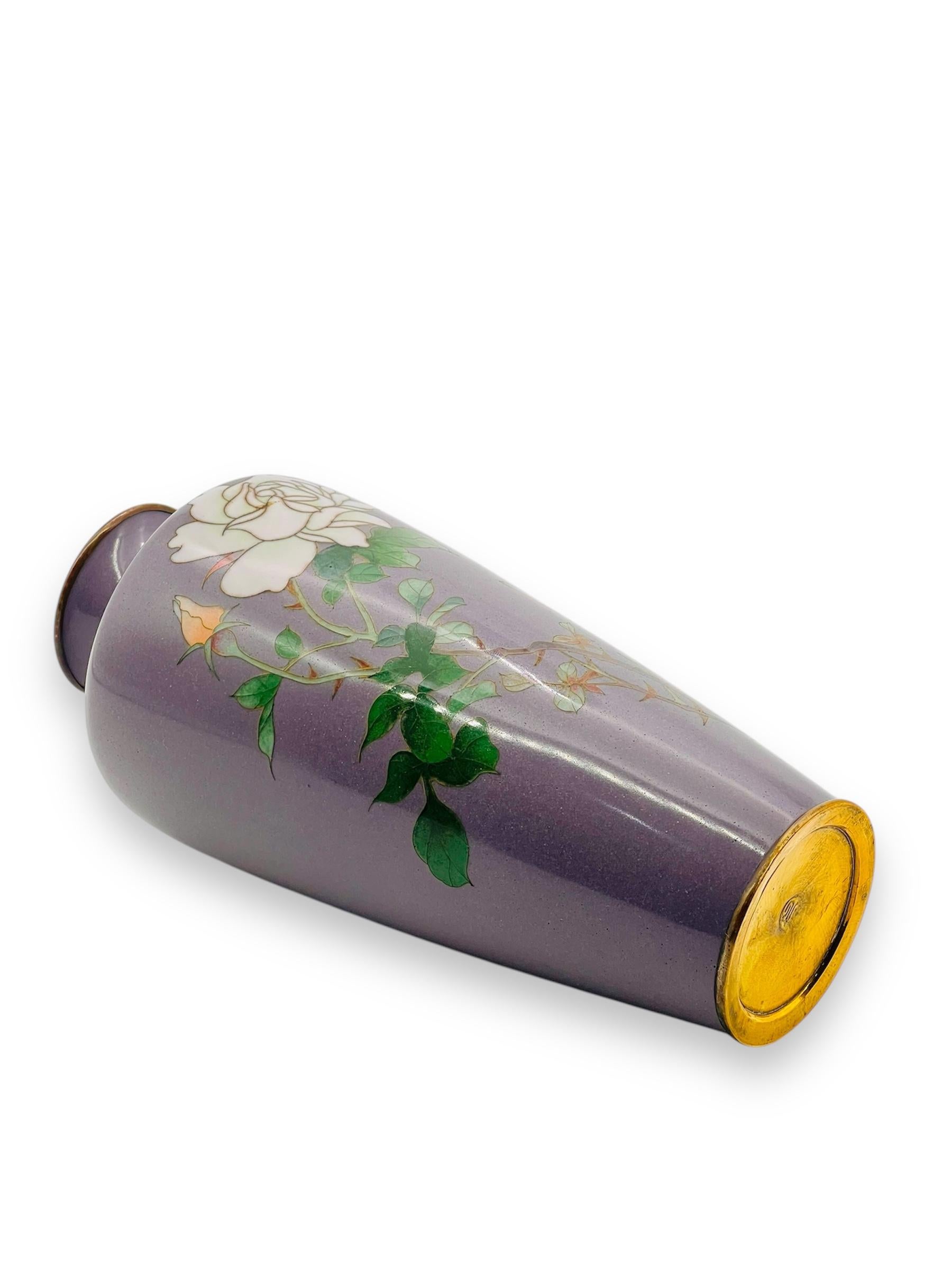 Fino jarrón japonés de esmalte cloisonné de OTA TOSHIRO . Periodo Meiji en venta 3
